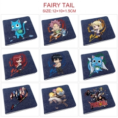 9 Styles Fairy Tail Cosplay Decoration Cartoon Character Anime PU Wallet Purse