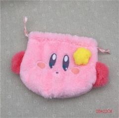 星之卡比卡通毛绒玩具公仔束口袋kirby收纳袋子零钱包 (10个一套)