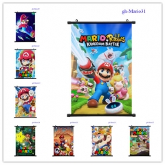 13 Styles Super Mario Cartoon Wallscrolls Waterproof Anime Wall Scroll 60*90CM