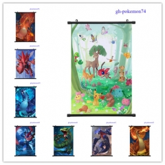 21 Styles Pokemon Pikachu Cartoon Wallscrolls Waterproof Anime Wall Scroll 60*90CM