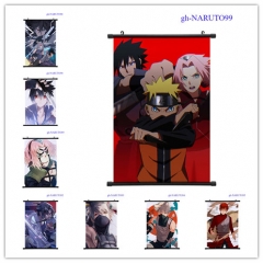 17 Styles NARUTO Cartoon Wallscrolls Waterproof Anime Wall Scroll 60*90CM