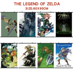 10 Styles The Legend Of Zelda Cartoon Wallscrolls Waterproof Anime Wall Scroll (60*90 CM)