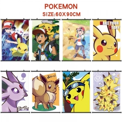 25 Styles Pokemon Cartoon Wallscrolls Waterproof Anime Wall Scroll (60*90 CM)