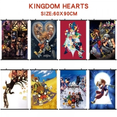 10 Styles Kingdom Hearts Cartoon Wallscrolls Waterproof Anime Wall Scroll (60*90 CM)