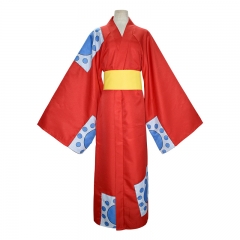 One Piece Luffy Cartoon Character Cosplay Anime Kimono Costume Set For Man