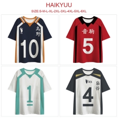6 Styles Haikyuu Cosplay 3D Digital Print Anime T-shirt