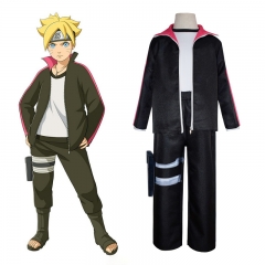 Naruto Uzumaki Boruto Cartoon Character Cosplay Anime Hoodie Pants Costume Set For Adult Child