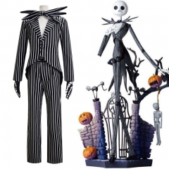 The Nightmare Before Christmas Jack Skellington Cartoon Character Cosplay Anime Hoodie Pants Costume Set For Man Adult