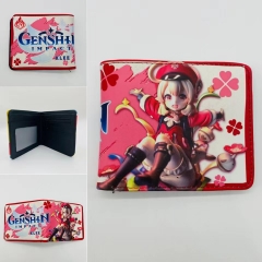 2 Styles Genshin Impact Cartoon PU Purse Anime Wallet