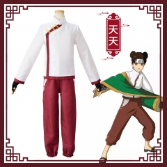 Naruto Tenten Cartoon Character Cosplay Top Pants Gloves Anime Costume Set For Adult