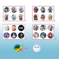 6个一套7.5CM  4款原神75mm亮膜胸针