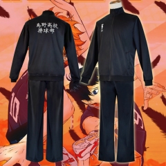Haikyuu Cartoon Character Cosplay Hoodie Pants Anime Costume Set For Adult