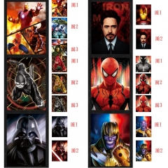 （无相框）10个一套 漫威系列动漫渐变海报裸眼3D立体变图PET光栅画动漫周边宣传卡