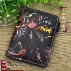 5 Styles Genshin Impact Cartoon Cosplay Purse PU Leather Anime Short Wallet