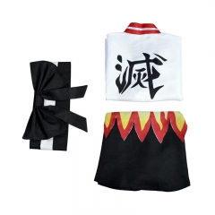 Demon Slayer: Kimetsu no Yaiba Rengoku Kyoujurou Cartoon Character Cosplay Costume Anime Housemaid Dress Set