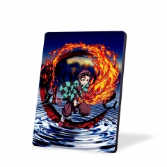 Demon Slayer: Kimetsu no Yaiba Kamado Tanjirou Cartoon Can Change Pattern Lenticular Flip Painting Anime 3D Print Wall Decor Photo Frame