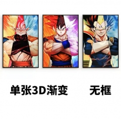 28*43CM Dragon Ball Z Lenticular Flip Anime 3D Posters (No Frame)