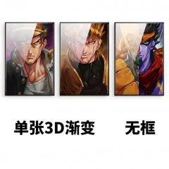 28*43CM JoJo's Bizarre Adventure Lenticular Flip Anime 3D Posters (No Frame)