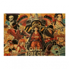 50.5*35cm One Piece Retro Kraft Paper Anime Poster