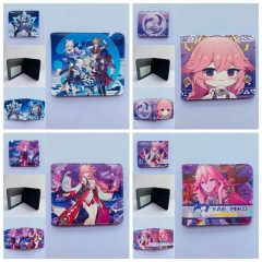 7 Styles Genshin Impact Cartoon PU Purse Anime Wallet