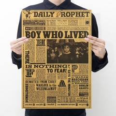 【D191】哈利波特 复古海报牛皮纸 酒吧咖啡馆装饰画