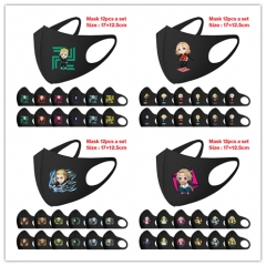 5 Styles 12PCS/SET Tokyo Revengers Anime mask Cosplay Cartoon Mask Space Cotton Anime Print Mask