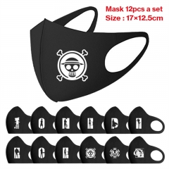 3 Styles 12PCS/SET One Piece Anime mask Cosplay Cartoon Mask Space Cotton Anime Print Mask