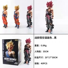 七龙珠 三色全齐 战损孙悟空产品高度35cm 彩盒尺寸20X17X30 装箱数40个