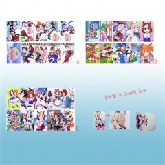 10个一套）3款赛马娘10个装磨砂卡贴