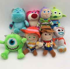 8Pcs/Set Toy Story Cartoon Character Plush Anime Keychain Pendent 12CM