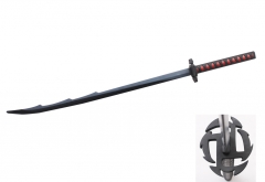 100CM Bleach Kurosaki ichigo PU Anime Sword Weapon ( PU Sword + EVA Tsuba )