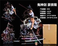 海贼王 GK 鬼神剑豪索隆 场景雕像 盒装手办 高43cm 一箱1个