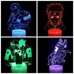 跨境专供火影漩涡鸣人波佐助3d小夜灯造型灯LED视觉立体灯USB台灯
