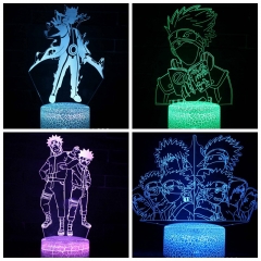 跨境专供火影漩涡鸣人波佐助3d小夜灯造型灯LED视觉立体灯USB台灯