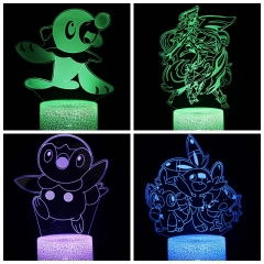 跨境专供精灵宝可梦 神奇宝贝系列3D台灯 LED创意礼品视觉小夜灯