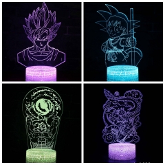 跨境专供七龙珠系列3D台灯创意礼品视觉立体灯七彩触摸LED小夜灯