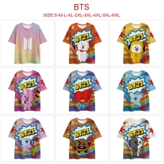 BTS-10款 牛奶丝T恤短袖