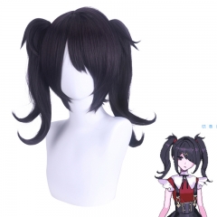 The Anchor Girl is Heavily Dependent Chaotianjiang Tangtang Black Double Ponytail Cosplay Anime Wig