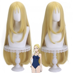 Summer Time Rendering Evaporated Milk Blonde Long Straight Hair Cosplay Anime Wig