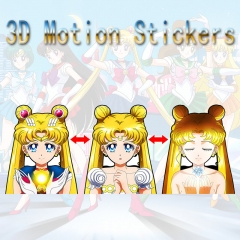 美少女战士 贴纸3D变幻车贴笔记本电脑贴个性创意保温杯贴纸