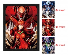 （无相框）10个一套 新世纪福音战士 动漫裸眼3D立体变图批发鬼灭之刃咒术回战七龙珠海贼王PET光栅画