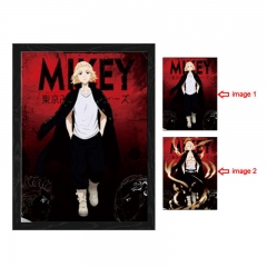 （无相框）10个一套 东京复仇者 动漫裸眼3D立体变图批发鬼灭之刃咒术回战七龙珠海贼王PET光栅画