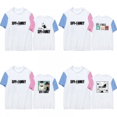 2022夏季动漫SPY×FAMILY间谍过家家上衣印花袖子拼色圆领短袖T女