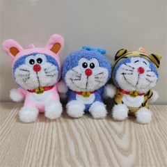 3Pcs/Set 10CM Doraemon Anime Plush Toy Pendant