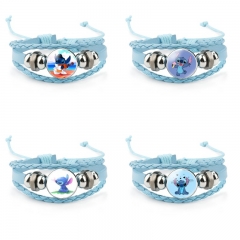 16 Styles Lilo & Stitch Cartoon PU Anime Bracelet and  Bangles