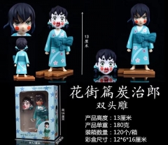 鬼灭之刃 花街篇 和服 双头雕 伊之助 盒装手办 高13cm 一箱120个