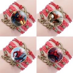 16 Styles Spider Man Cartoon Multilayer PU Anime Bracelet