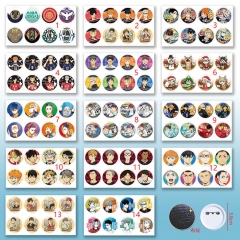 8个一套5.8CM 14款排球少年58mm8个装布纹胸针一包