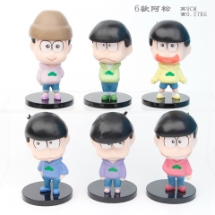 6PCS/SET 9CM Osomatsu-san / Osomatsu-kun Cartoon Character Anime PVC Figure Toy