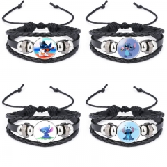 16 Styles Lilo & Stitch Cartoon Multilayer PU Anime Bracelet